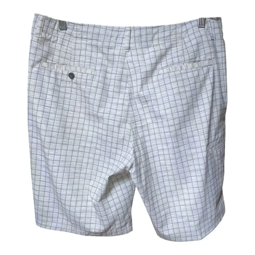 NEW Jack Nicklaus Men's Classic Gray Plaid Flat Front Golf Shorts size 36 - Picture 2 of 4